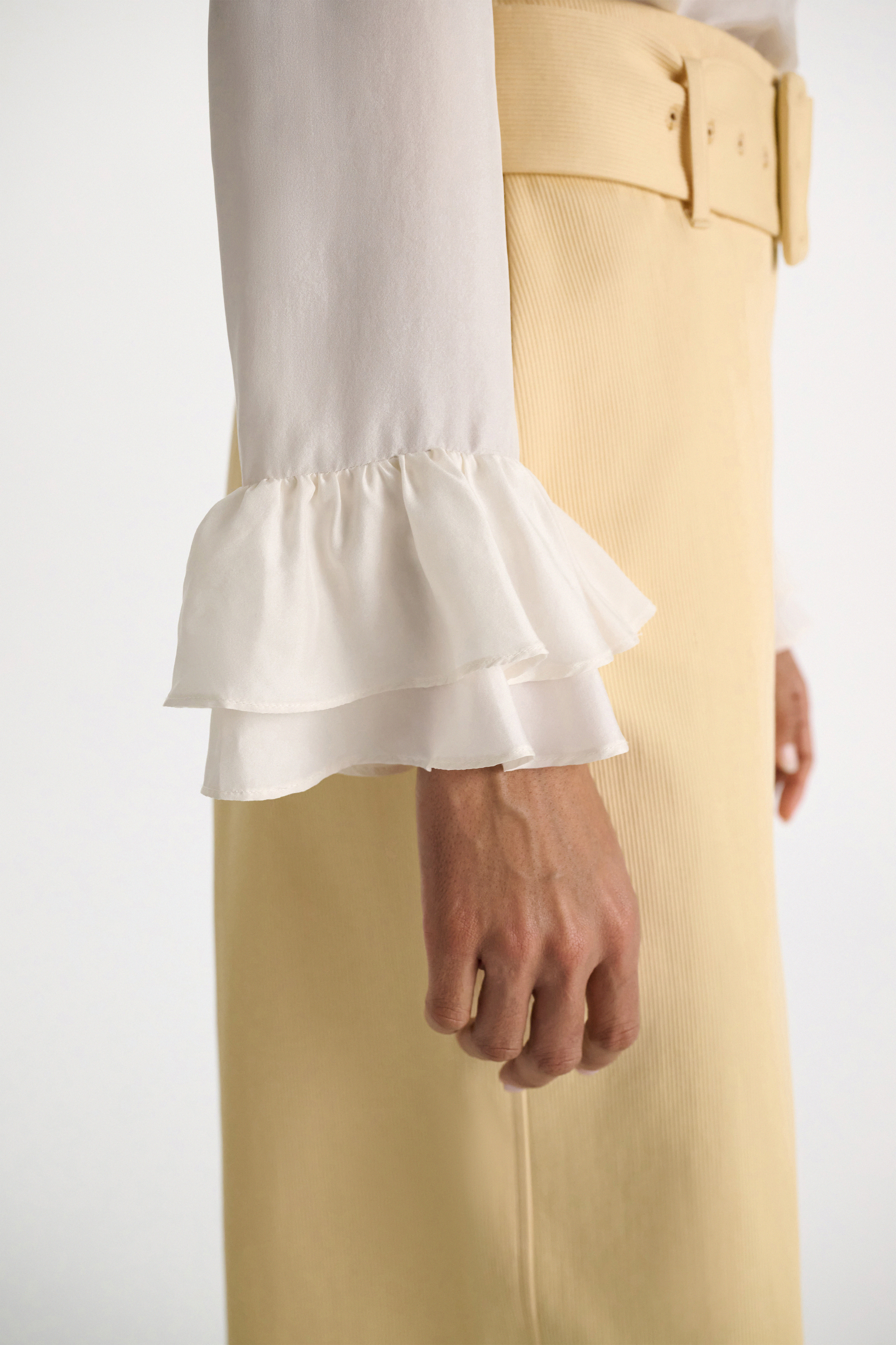 Dorothee Schumacher Habotai silk shirt camellia white